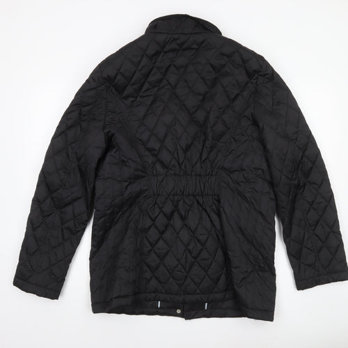 Nautica Womens Black Quilted Mid-Length Jacket XL