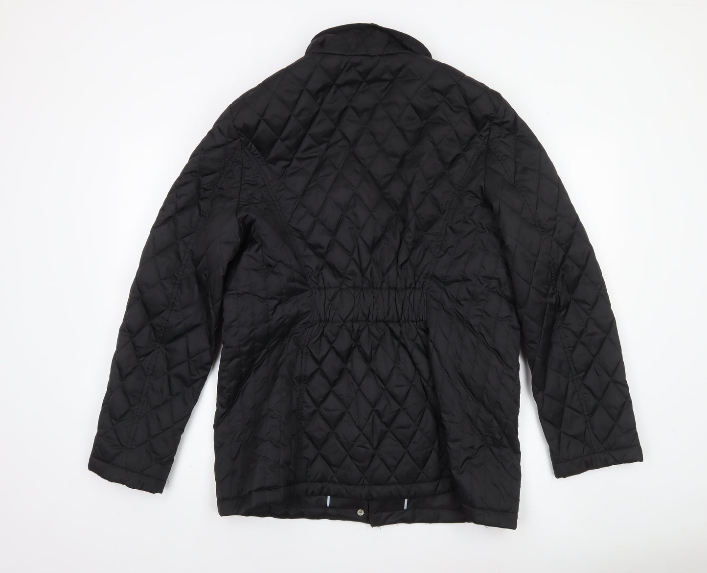 Nautica Womens Black Quilted Mid-Length Jacket XL