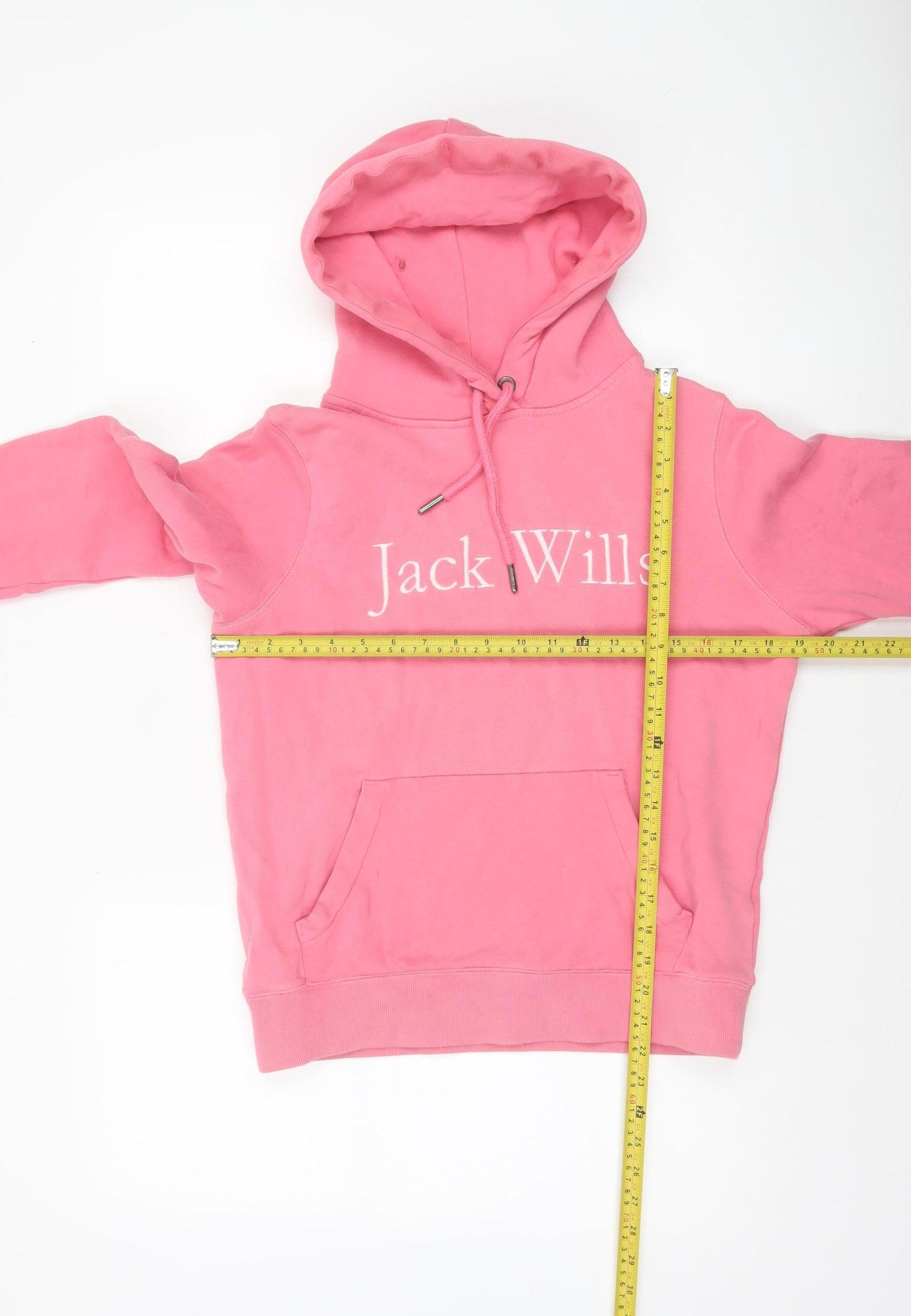 Jack Wills Womens Pink Pullover Hoodie UK 8 Cotton Logo Casual