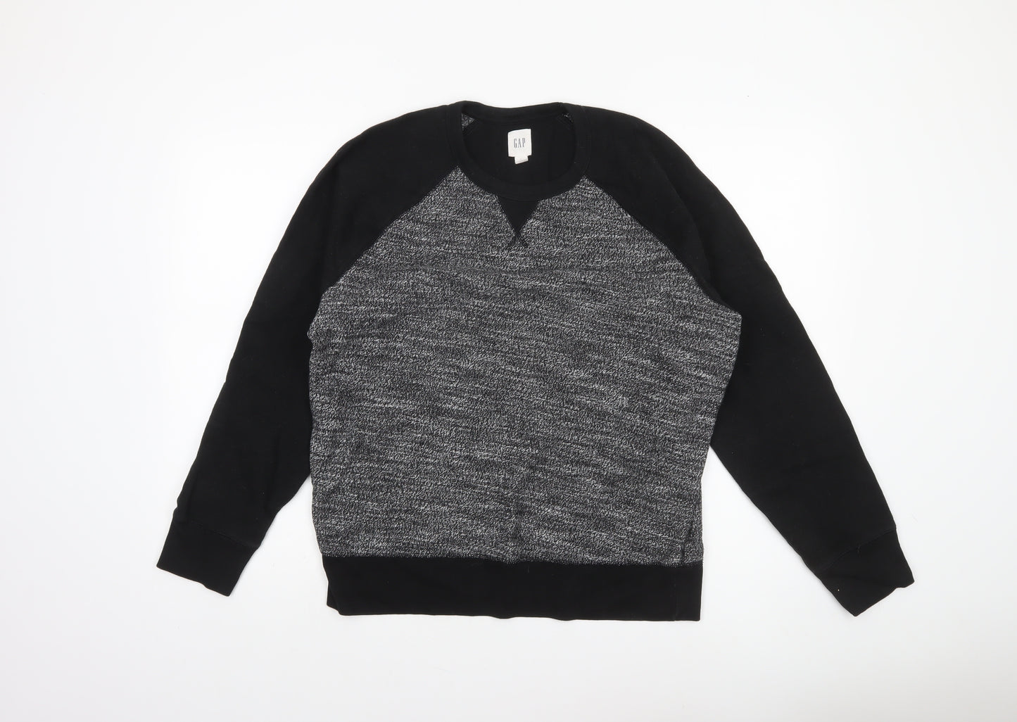 GAP Men’s Black Long Sleeve Crew Neck Pullover Sweatshirt Size L