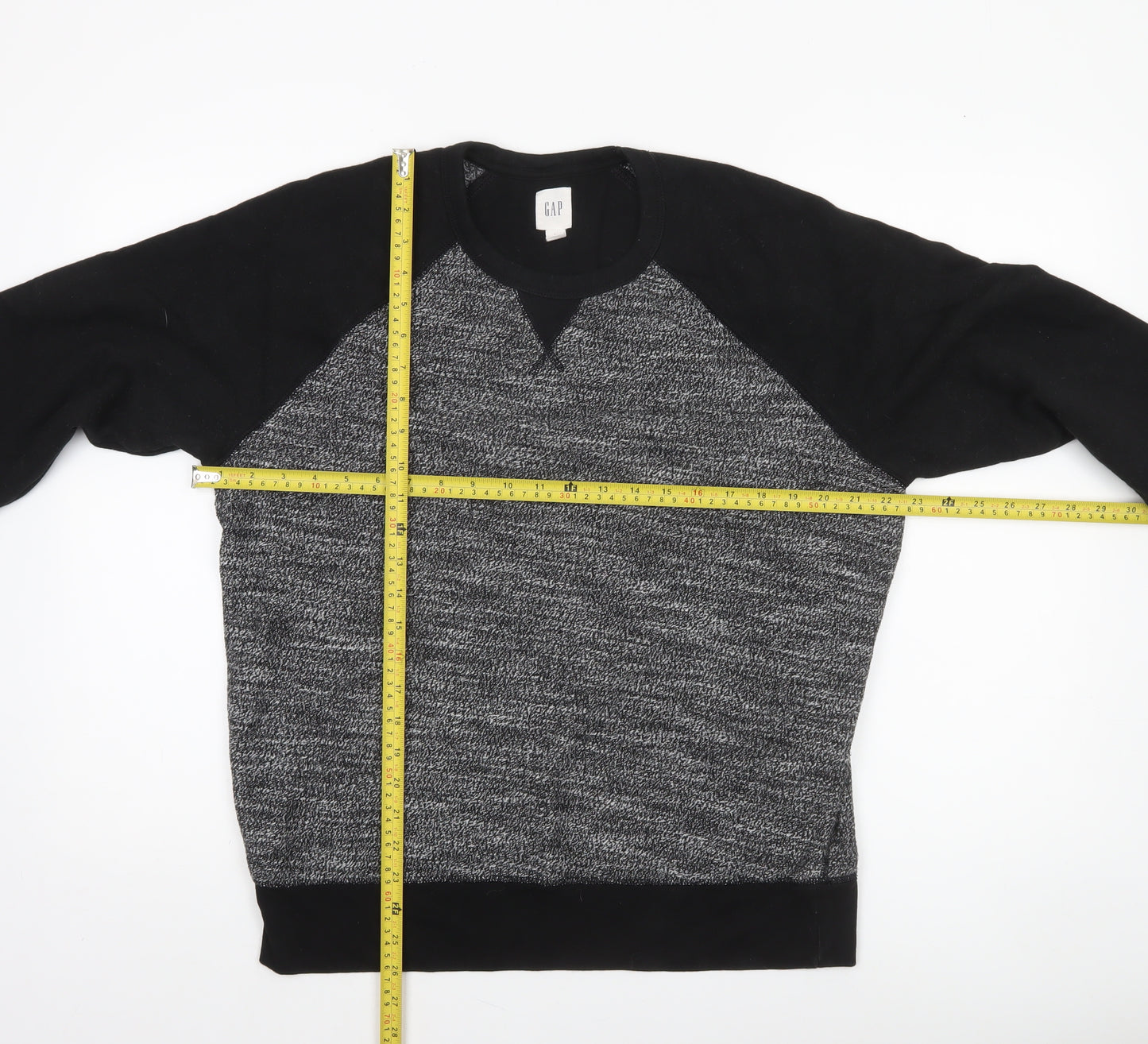 GAP Men’s Black Long Sleeve Crew Neck Pullover Sweatshirt Size L