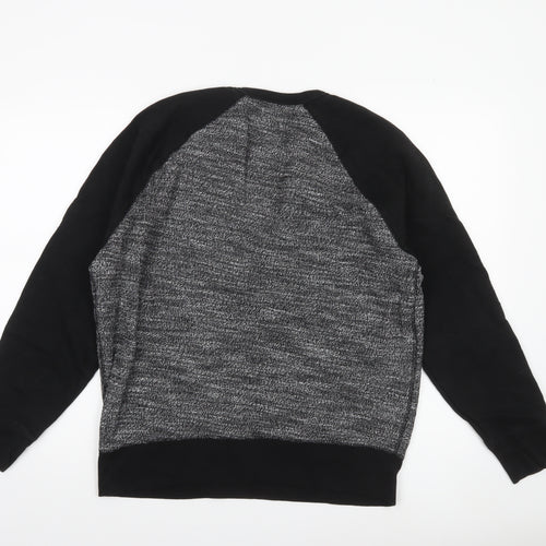 GAP Men’s Black Long Sleeve Crew Neck Pullover Sweatshirt Size L