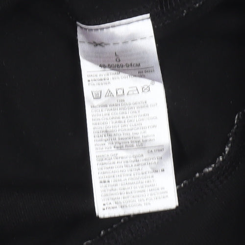 GAP Men’s Black Long Sleeve Crew Neck Pullover Sweatshirt Size L