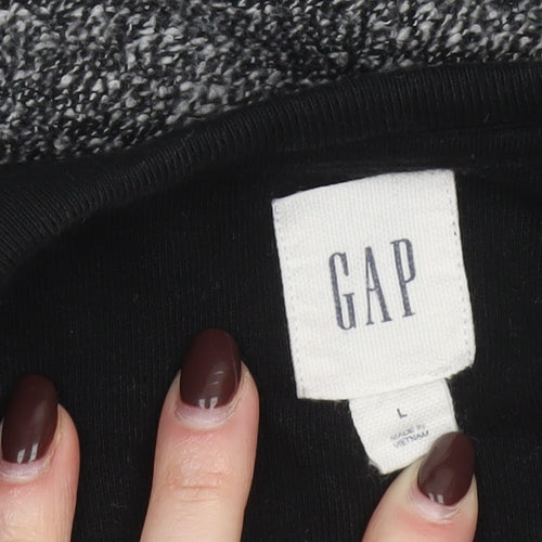 GAP Men’s Black Long Sleeve Crew Neck Pullover Sweatshirt Size L