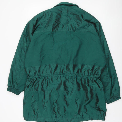 Chaver Womens Green Nylon Polyester Windbreaker Jacket M