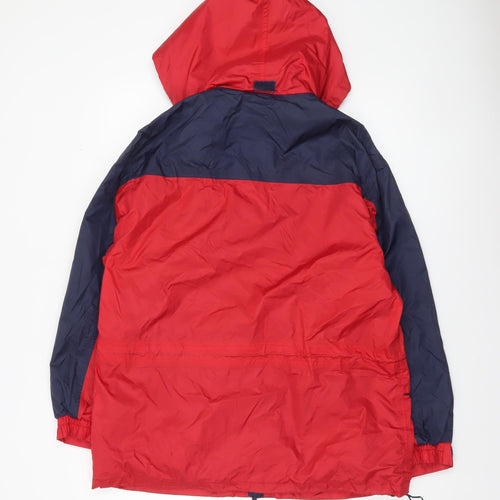 Ciorra Serlis Men’s Red Navy Hooded Parka Jacket Waterproof M
