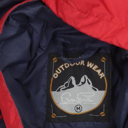 Ciorra Serlis Men’s Red Navy Hooded Parka Jacket Waterproof M