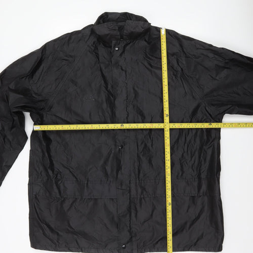Mil-Tec Men's Black XL Waterproof Windproof Outdoor Rain Jacket