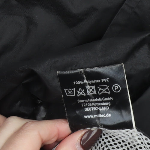 Mil-Tec Men's Black XL Waterproof Windproof Outdoor Rain Jacket