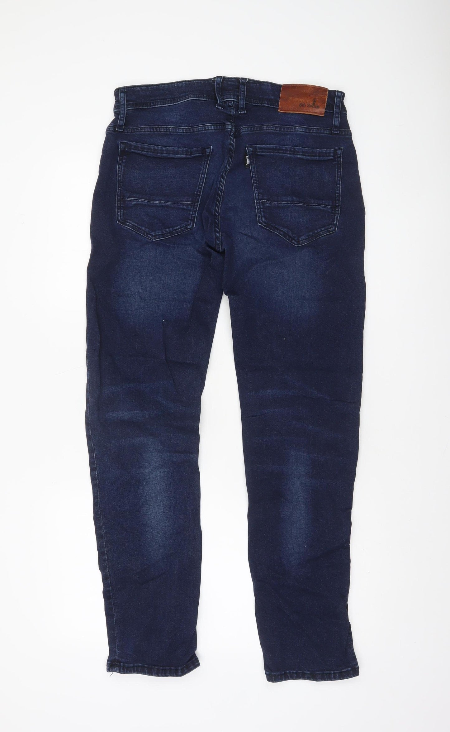 6th Sense Men's Blue Straight Jeans 34/32 Cotton Denim