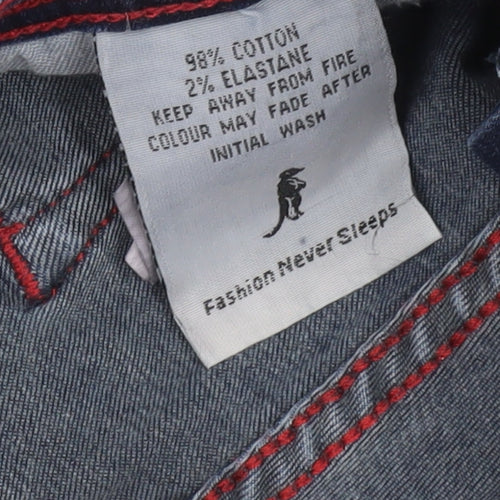 6th Sense Men's Blue Straight Jeans 34/32 Cotton Denim