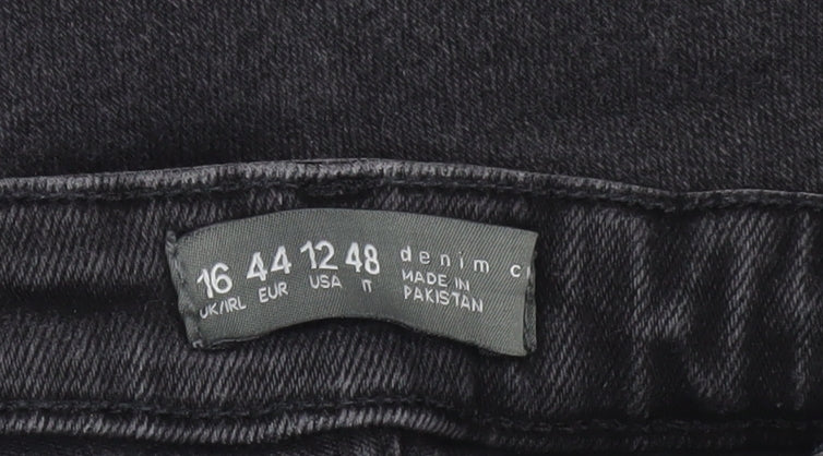 Denim Co Women Black Skinny Jeans Size 16 High Rise Stretch