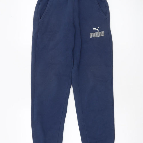 Puma Men's Blue XS Regular Fit Fleece Sweatpants