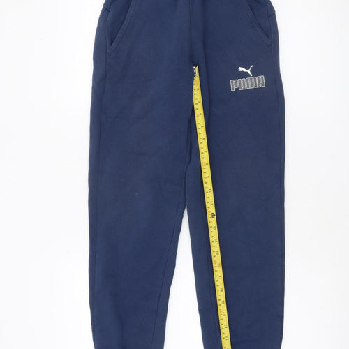 Puma Men's Blue XS Regular Fit Fleece Sweatpants