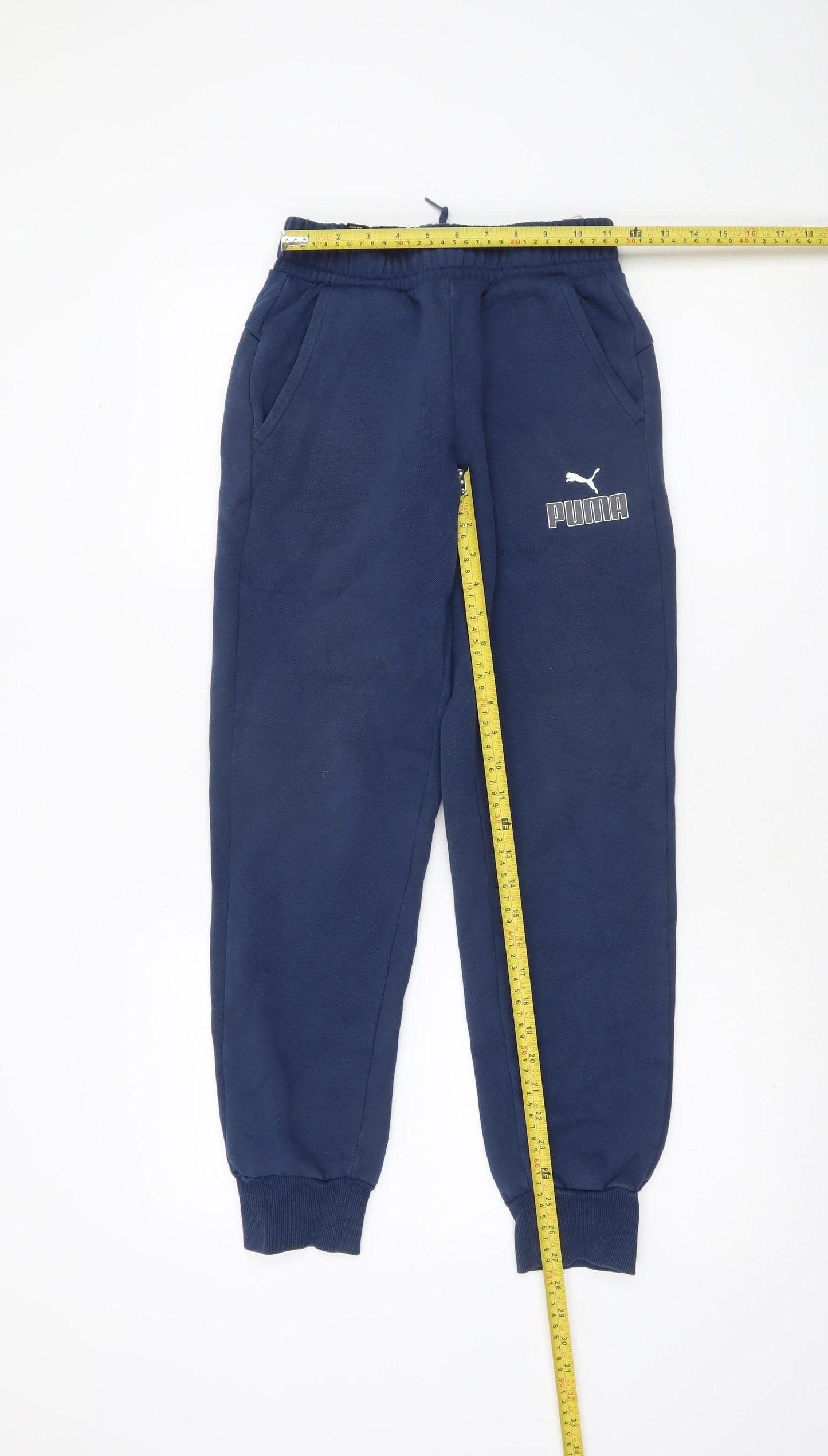 Puma Men's Blue XS Regular Fit Fleece Sweatpants