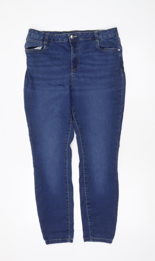 H&M Women’s Blue Skinny Jeans Size 12 Slim Fit Denim
