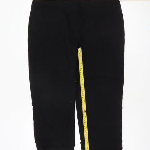 Dunnes Women's Black Capri Stretch Jersey Trousers Size L