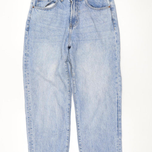 Primark Women Blue Size 10 High Rise Mom Jeans