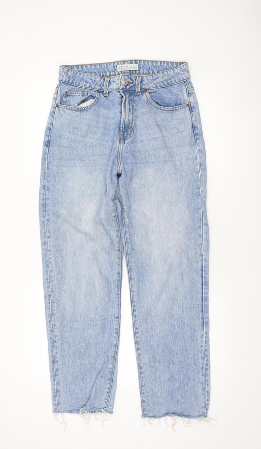Primark Women Blue Size 10 High Rise Mom Jeans