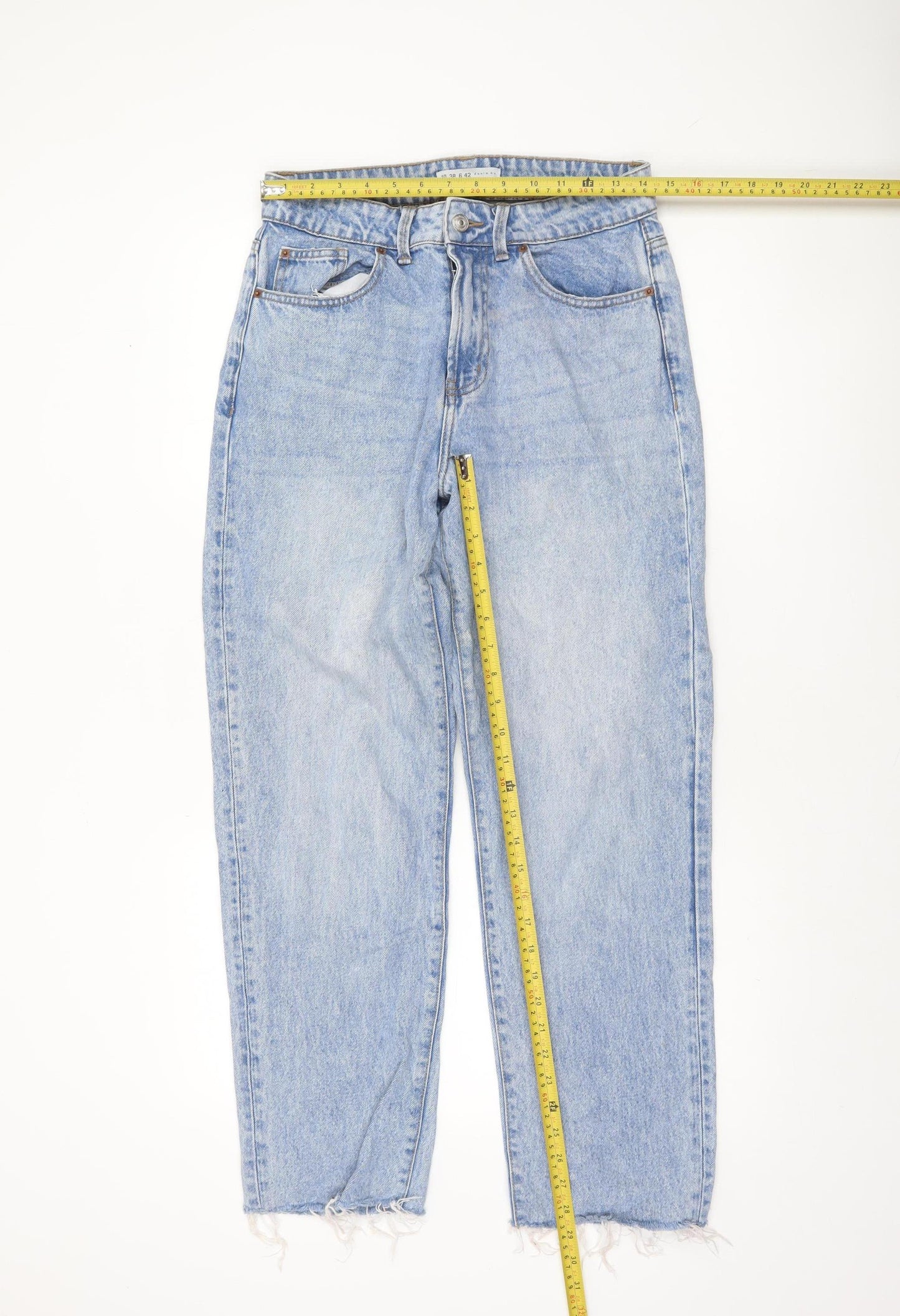 Primark Women Blue Size 10 High Rise Mom Jeans