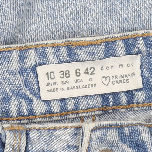 Primark Women Blue Size 10 High Rise Mom Jeans