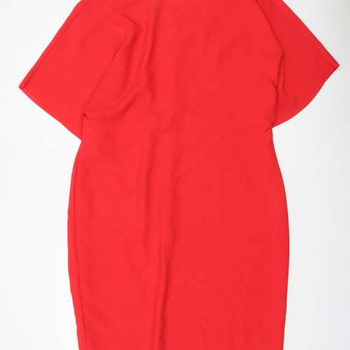 Gallery Women's Red Knee Length Sheath Dress UK 18