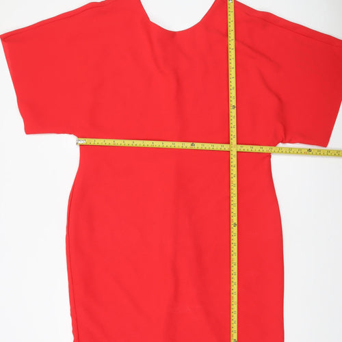 Gallery Women's Red Knee Length Sheath Dress UK 18