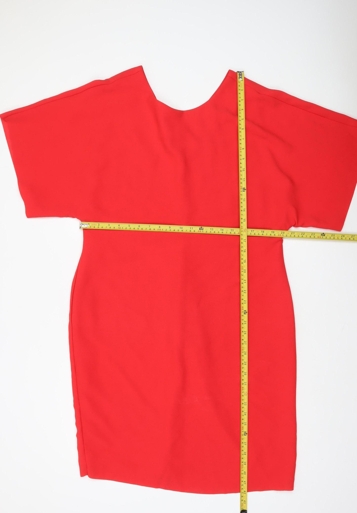 Gallery Women's Red Knee Length Sheath Dress UK 18