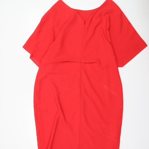 Gallery Women's Red Knee Length Sheath Dress UK 18