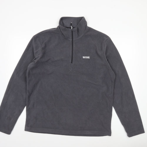 Regatta Men’s Grey Fleece 1/4 Zip Pullover Sweatshirt L