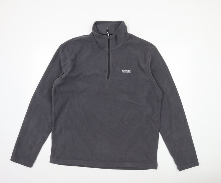 Regatta Men’s Grey Fleece 1/4 Zip Pullover Sweatshirt L
