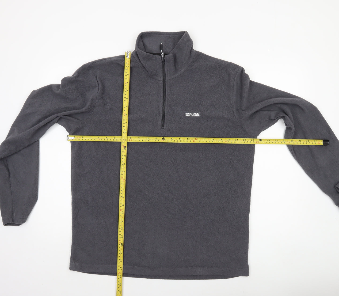 Regatta Men’s Grey Fleece 1/4 Zip Pullover Sweatshirt L