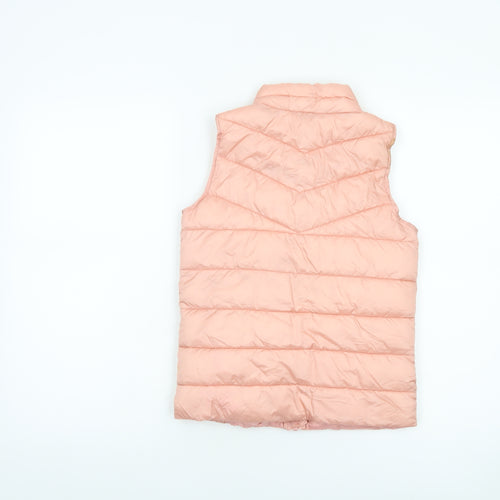 Joules Girls Pink Puffer Gilet 7-8 Years Lightweight Quilted Waistcoat