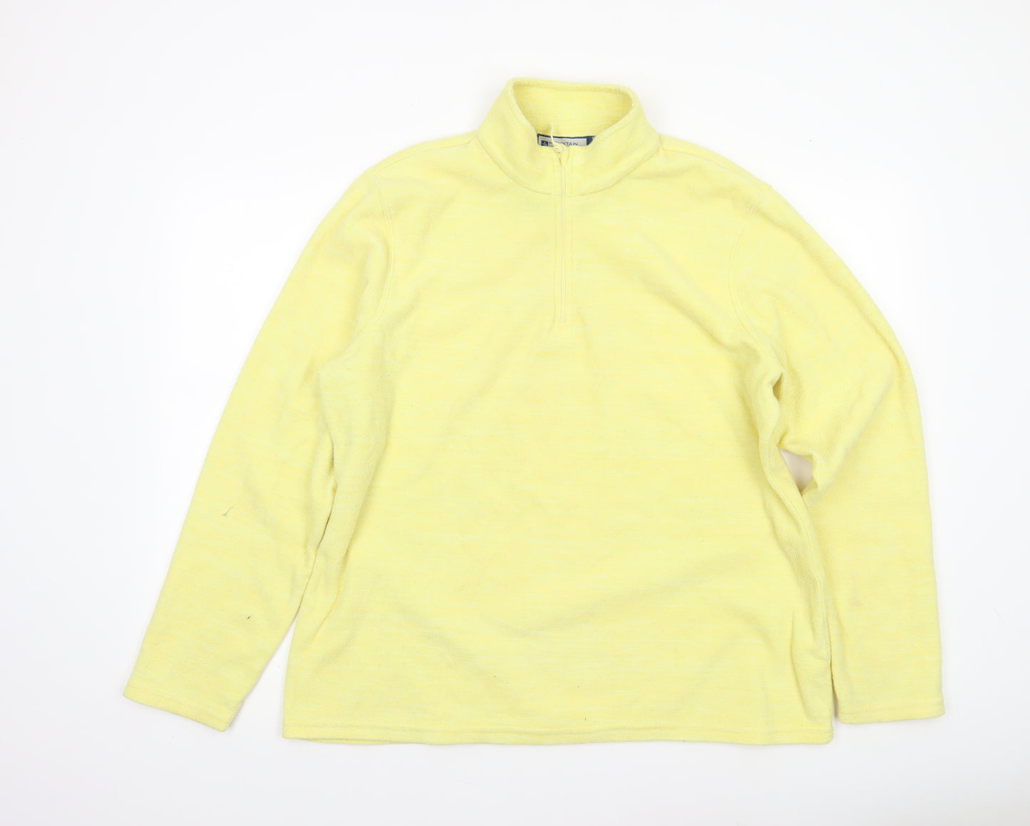 Mountain Warehouse Women Yellow Fleece 1/2 Zip Pullover Sweatshirt UK 20