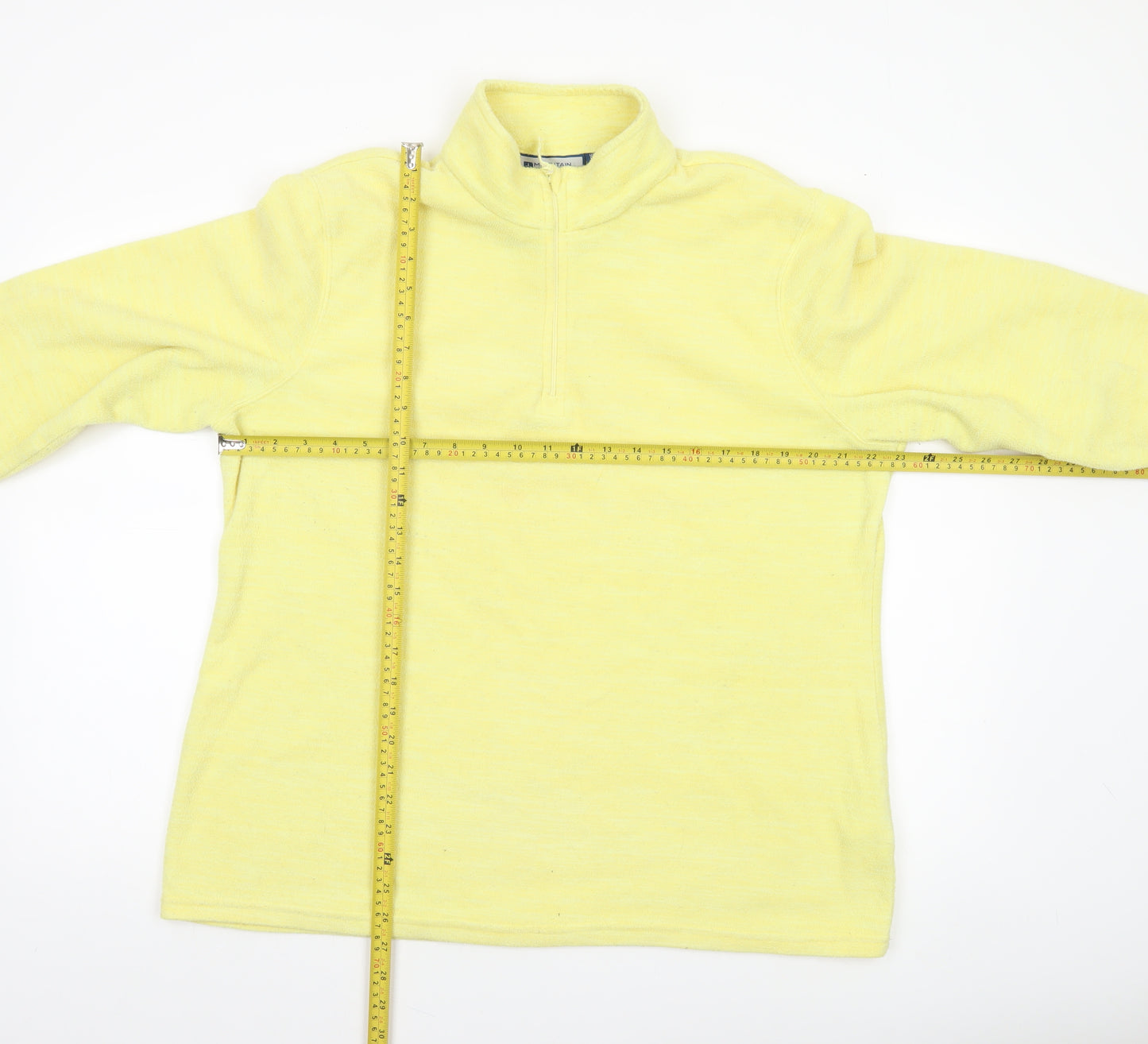 Mountain Warehouse Women Yellow Fleece 1/2 Zip Pullover Sweatshirt UK 20