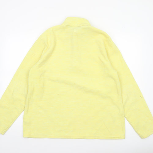 Mountain Warehouse Women Yellow Fleece 1/2 Zip Pullover Sweatshirt UK 20