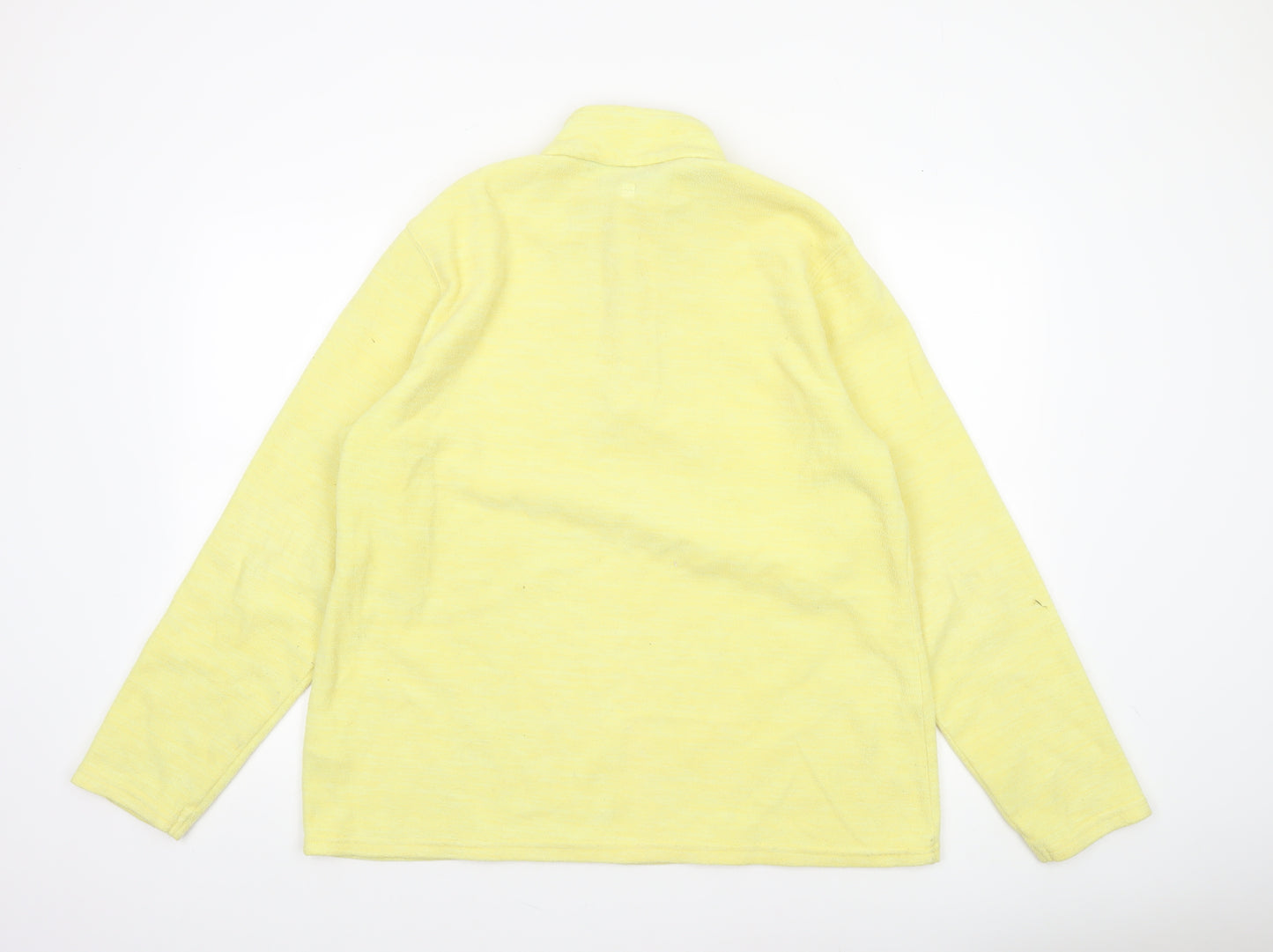Mountain Warehouse Women Yellow Fleece 1/2 Zip Pullover Sweatshirt UK 20