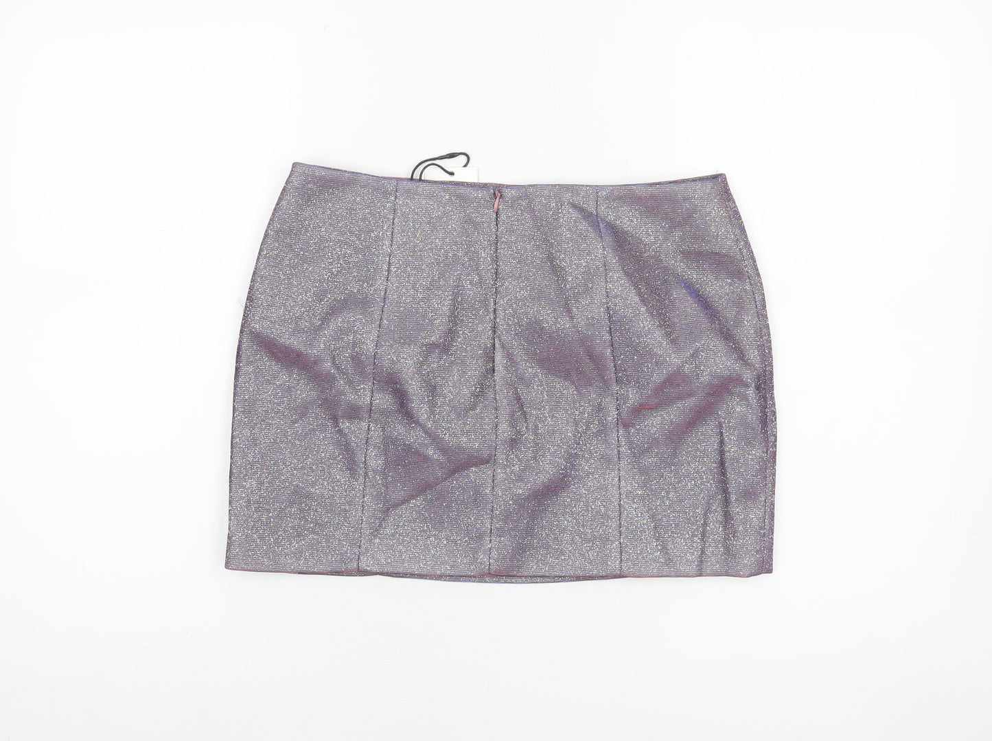 SLA The Label Women’s Purple Glitter Short Pencil Skirt Size S