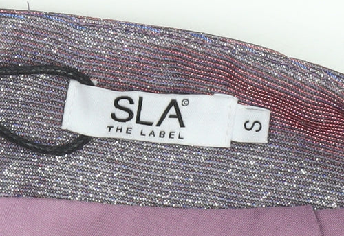 SLA The Label Women’s Purple Glitter Short Pencil Skirt Size S
