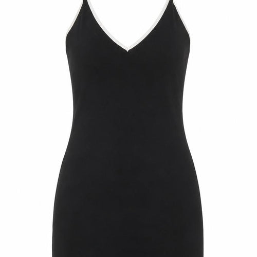H&M Women Black Halter Bodycon Dress Size 12 Sleeveless Jersey Partywear