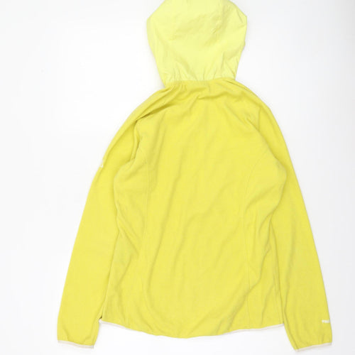 Craghoppers Women Yellow 1/2 Zip Hooded Pullover UK 10 Polyester Fleece