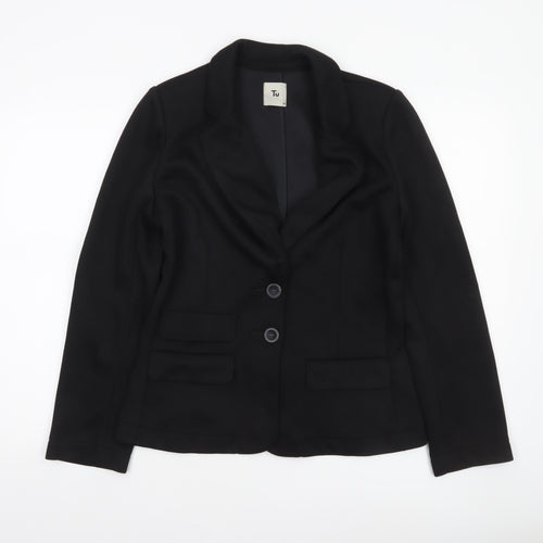 Tu Women’s Black Size 14 Single Breasted Blazer Jacket