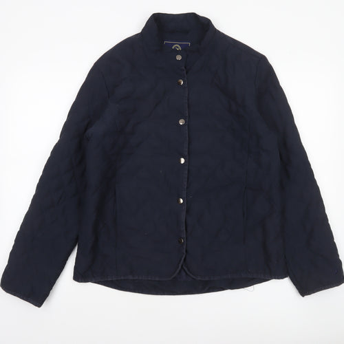 P.G. Field Men's Blue Quilted Mid-Length Jacket M Outdoor Weatherwear