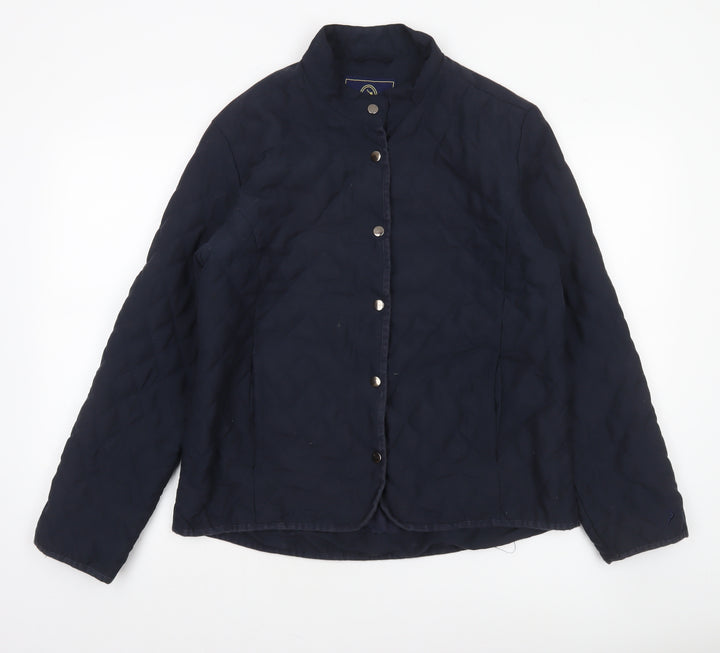 P.G. Field Men's Blue Quilted Mid-Length Jacket M Outdoor Weatherwear