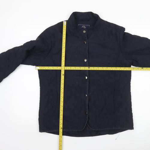 P.G. Field Men's Blue Quilted Mid-Length Jacket M Outdoor Weatherwear