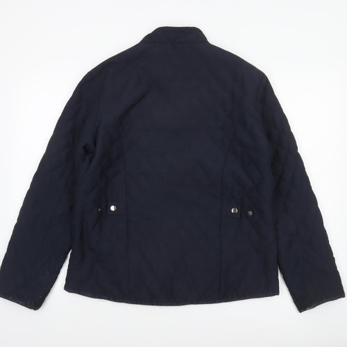P.G. Field Men's Blue Quilted Mid-Length Jacket M Outdoor Weatherwear