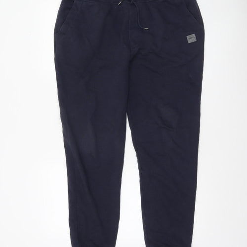 Hugo Boss Men’s Navy Blue Jogger Sweatpants Size L Cotton Blend