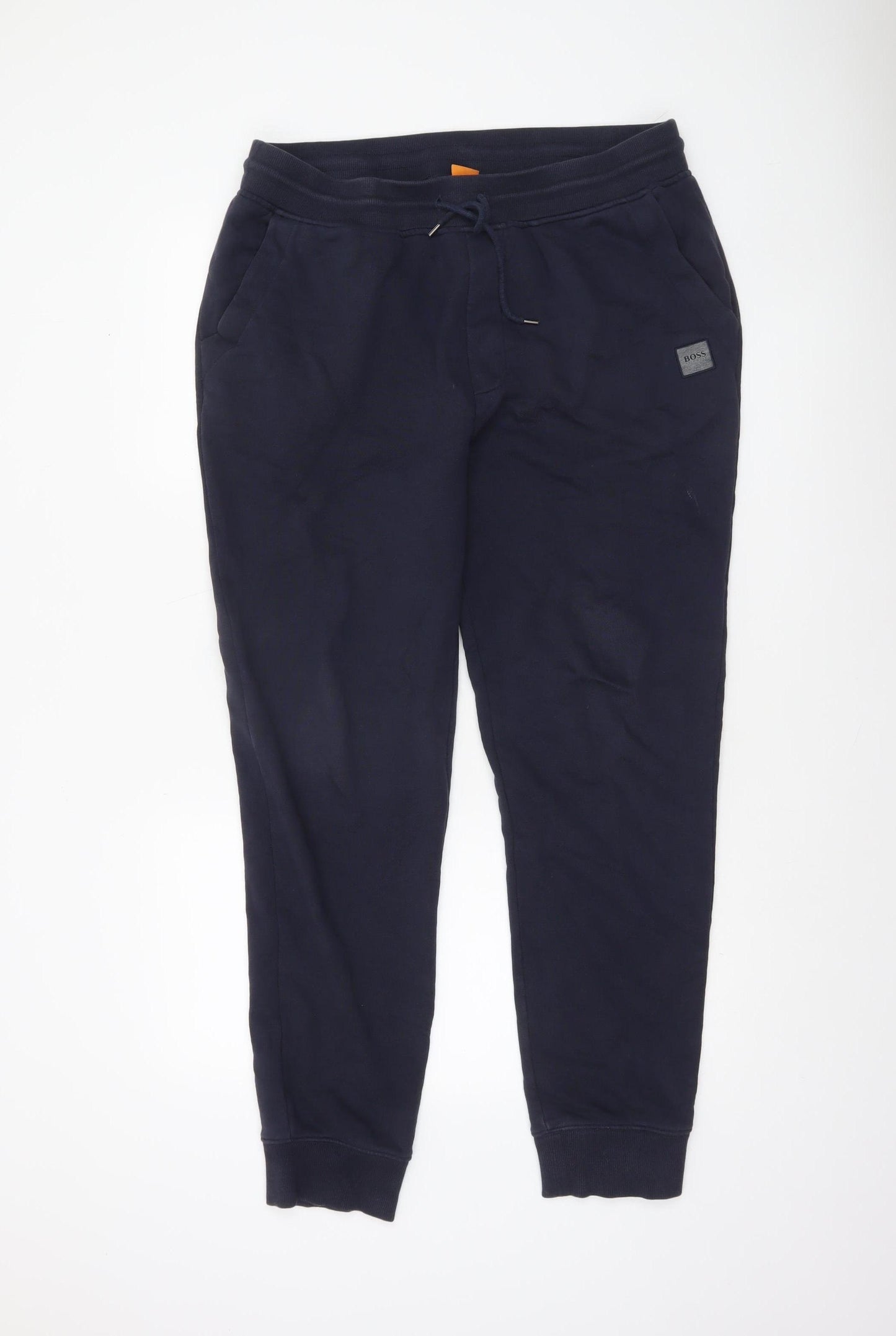 Hugo Boss Men’s Navy Blue Jogger Sweatpants Size L Cotton Blend