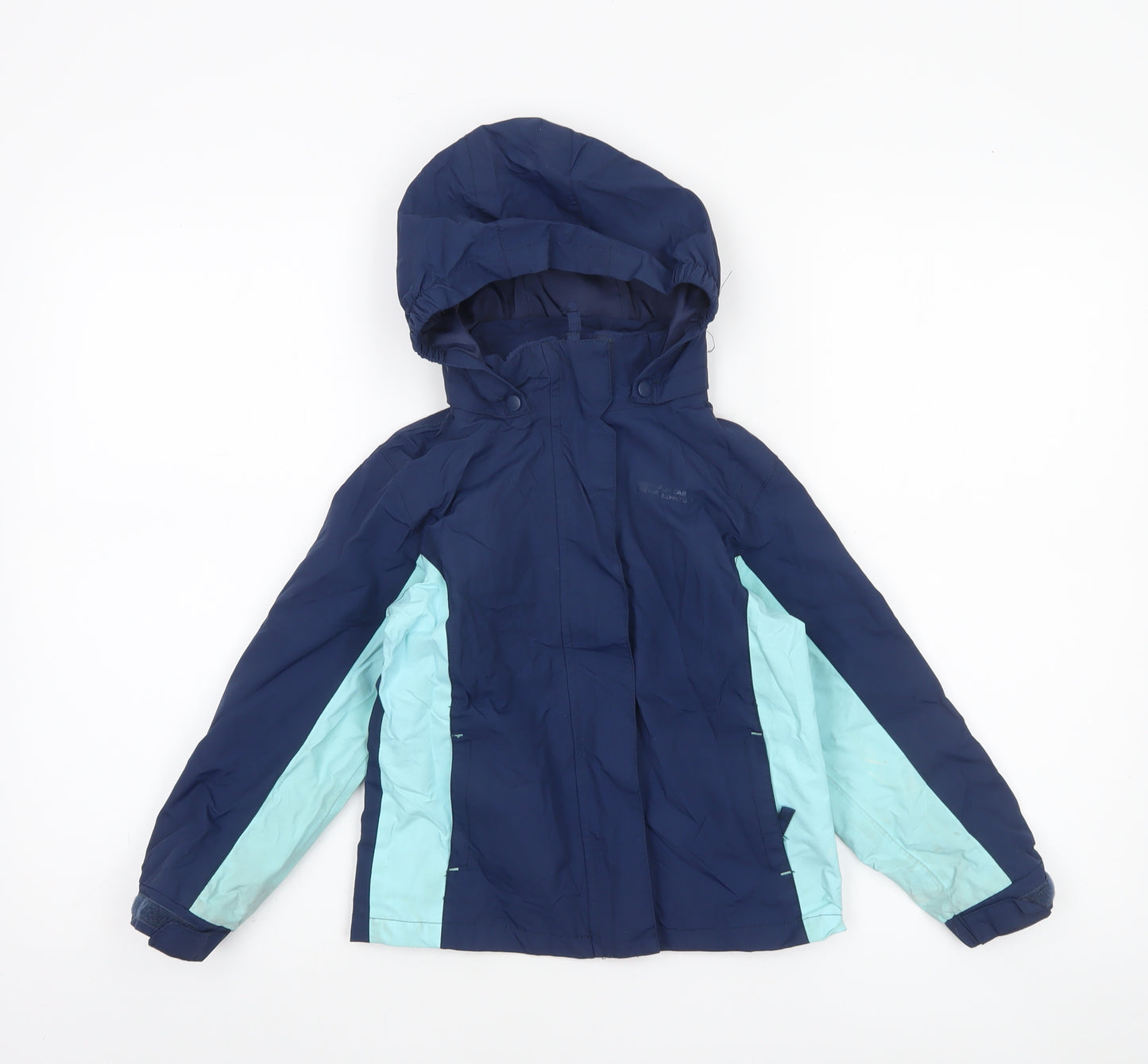 Mountain Warehouse Boys Blue 5-6 Years Waterproof Hooded Rain Coat Jacket