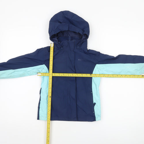 Mountain Warehouse Boys Blue 5-6 Years Waterproof Hooded Rain Coat Jacket